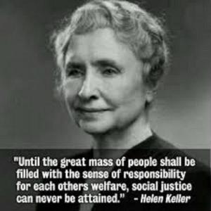 Helen Keller expanded social justice quote